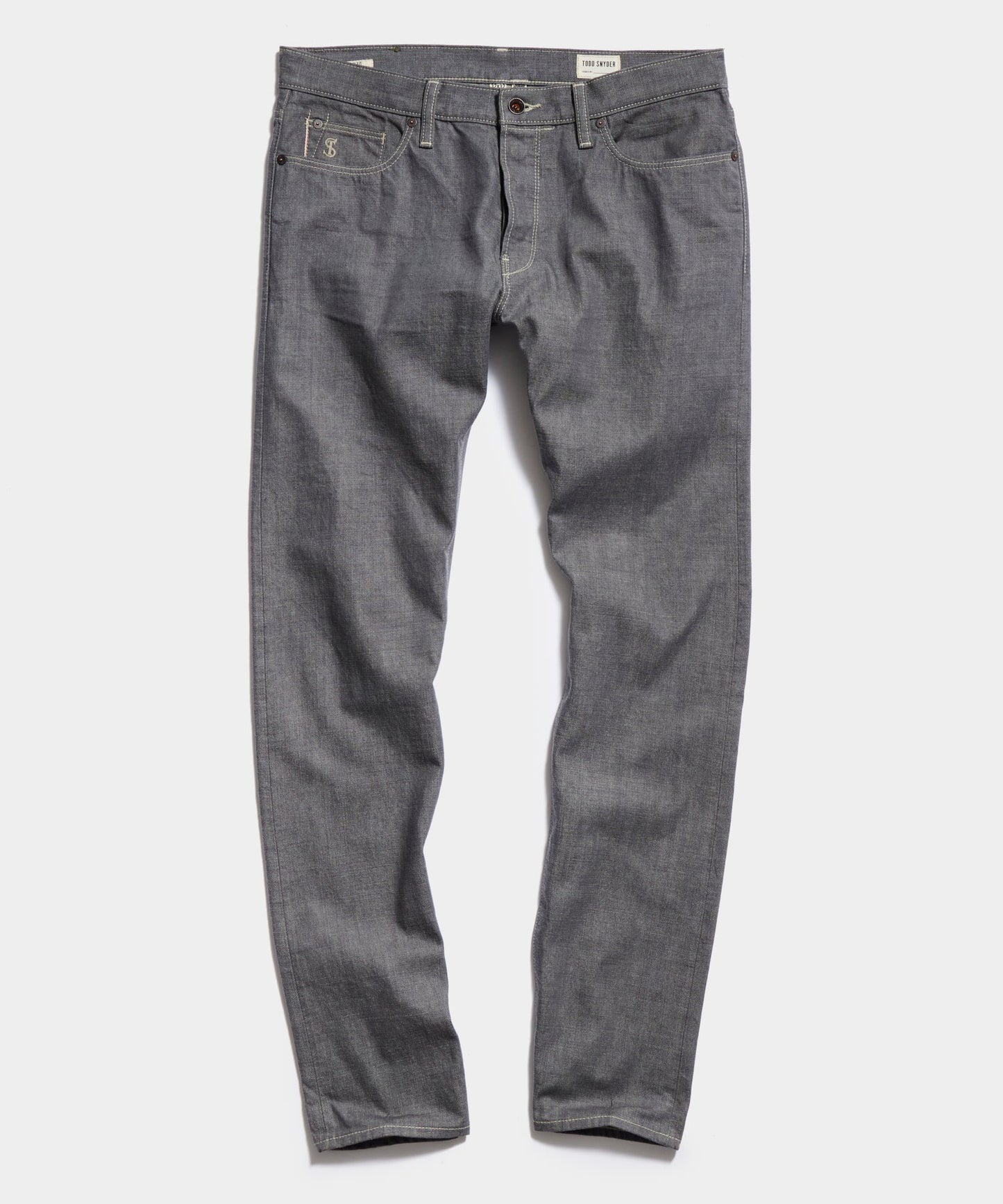 Todd Snyder Slim Lightweight Japanese Selvedge Jean in Light Charcoal Light Charcoal
