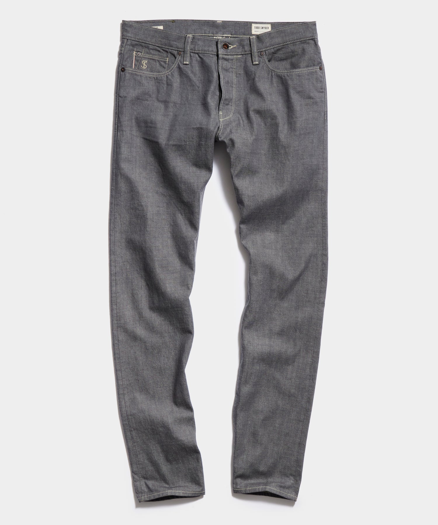 Todd Snyder Slim Lightweight Japanese Selvedge Jean in Light Charcoal Light Charcoal