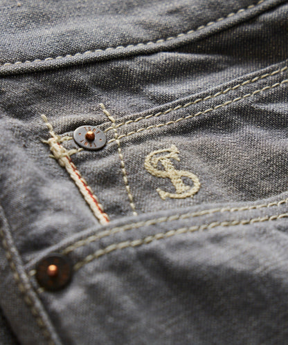 Todd Snyder Slim Lightweight Japanese Selvedge Jean in Light Charcoal Light Charcoal
