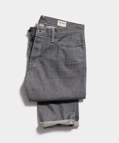 Todd Snyder Slim Lightweight Japanese Selvedge Jean in Light Charcoal Light Charcoal