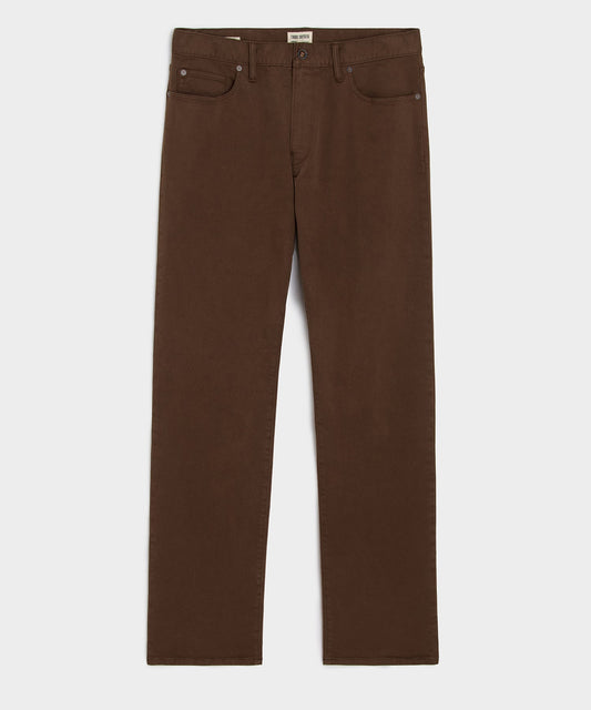 Todd Snyder Vintage Straight Garment-Dyed 5-Pocket Chino in Glazed Pecan Glazed Pecan
