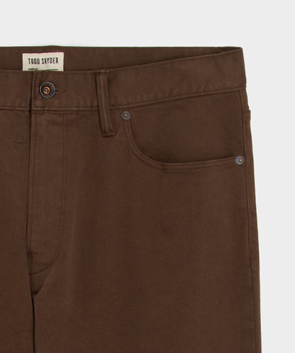 Todd Snyder Vintage Straight Garment-Dyed 5-Pocket Chino in Glazed Pecan Glazed Pecan