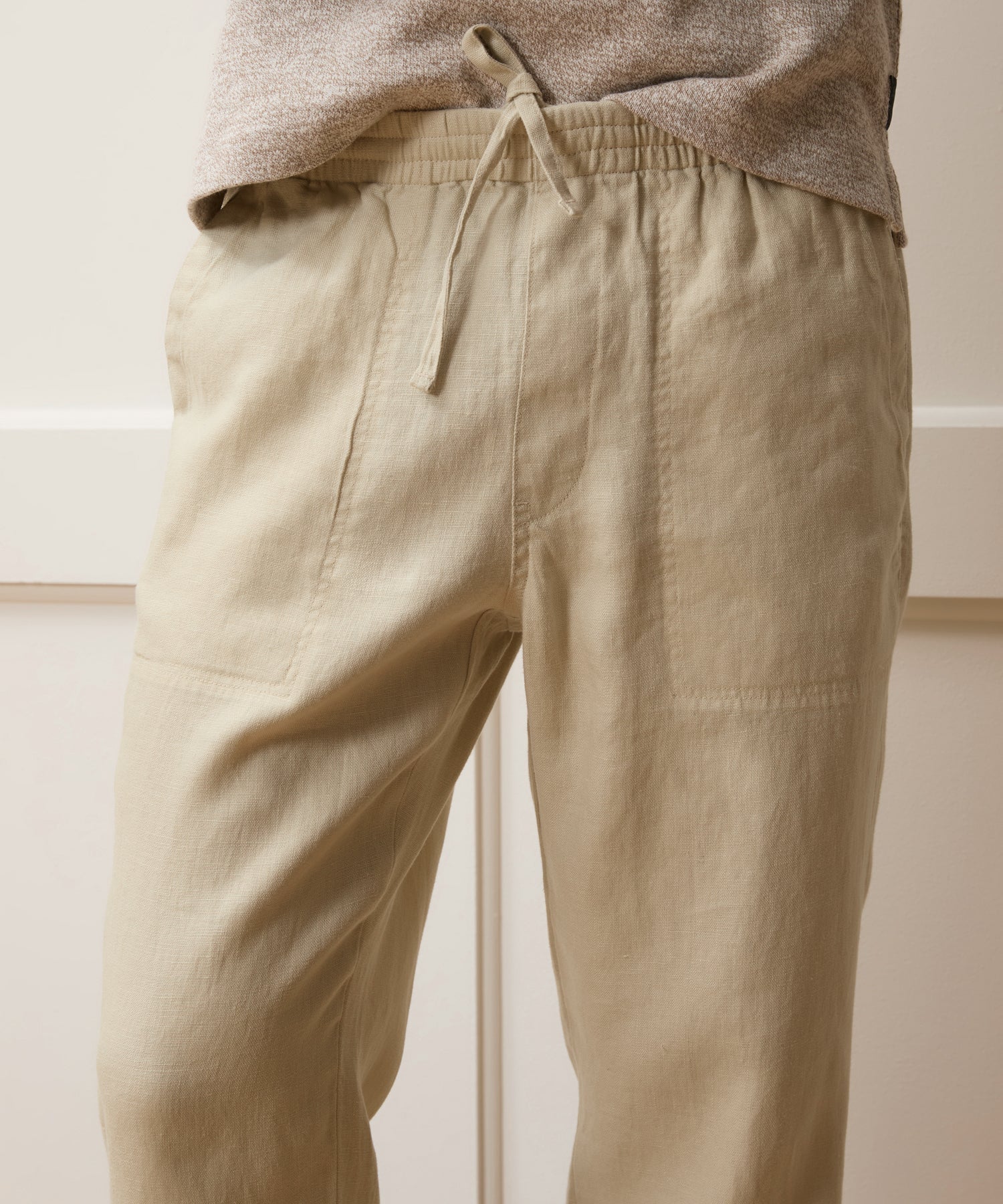 Todd Snyder Linen Beach Pant in Sand Dollar Sand Dollar