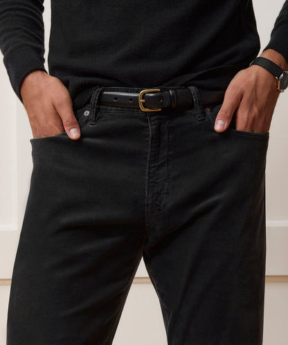 Todd Snyder Straight 5-Pocket Corduroy Pant in Black Black