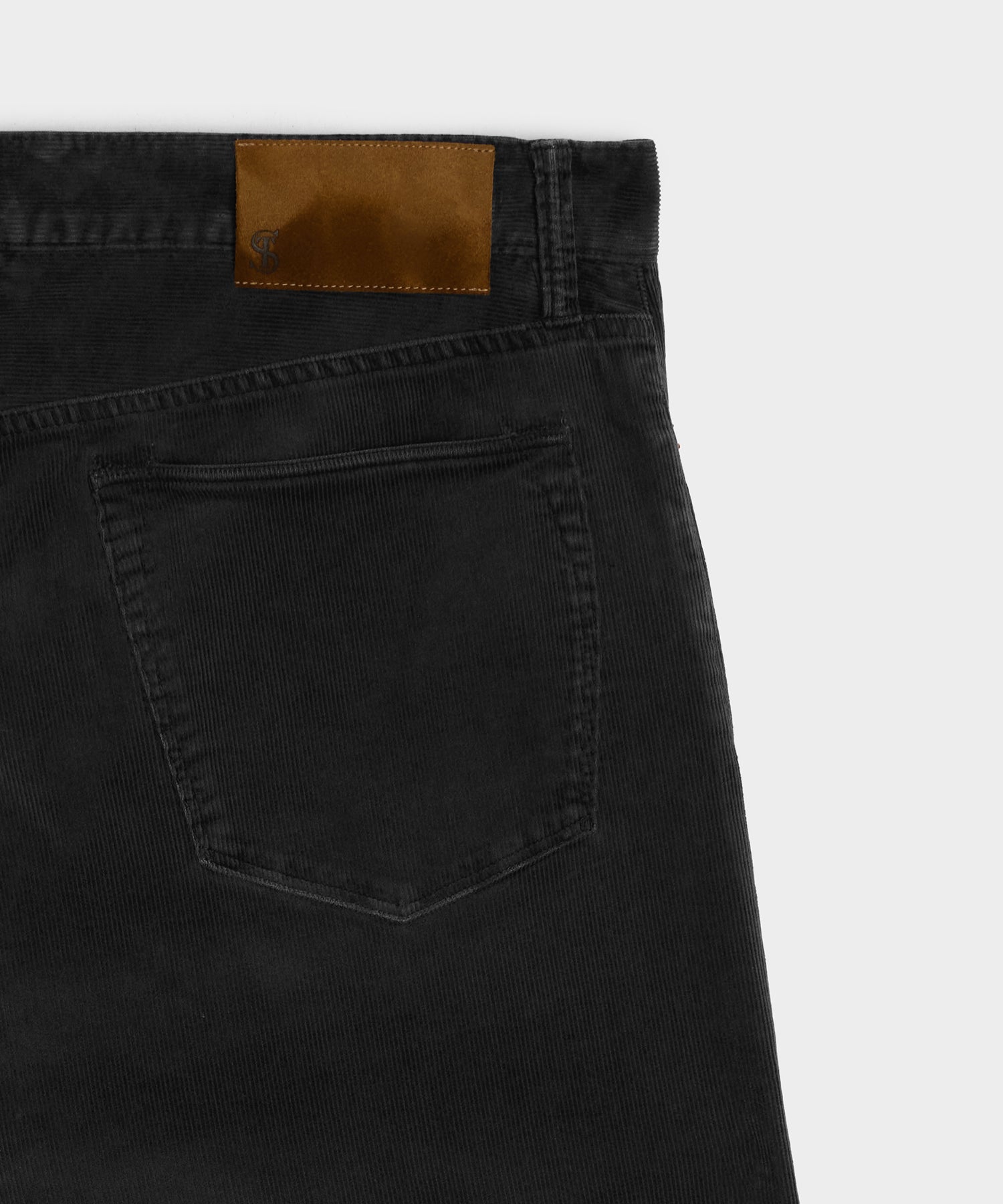 Todd Snyder Straight 5-Pocket Corduroy Pant in Black Black