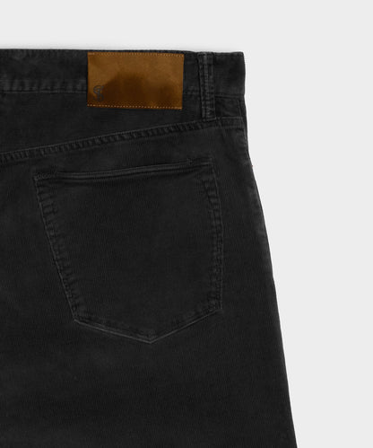 Todd Snyder Straight 5-Pocket Corduroy Pant in Black Black