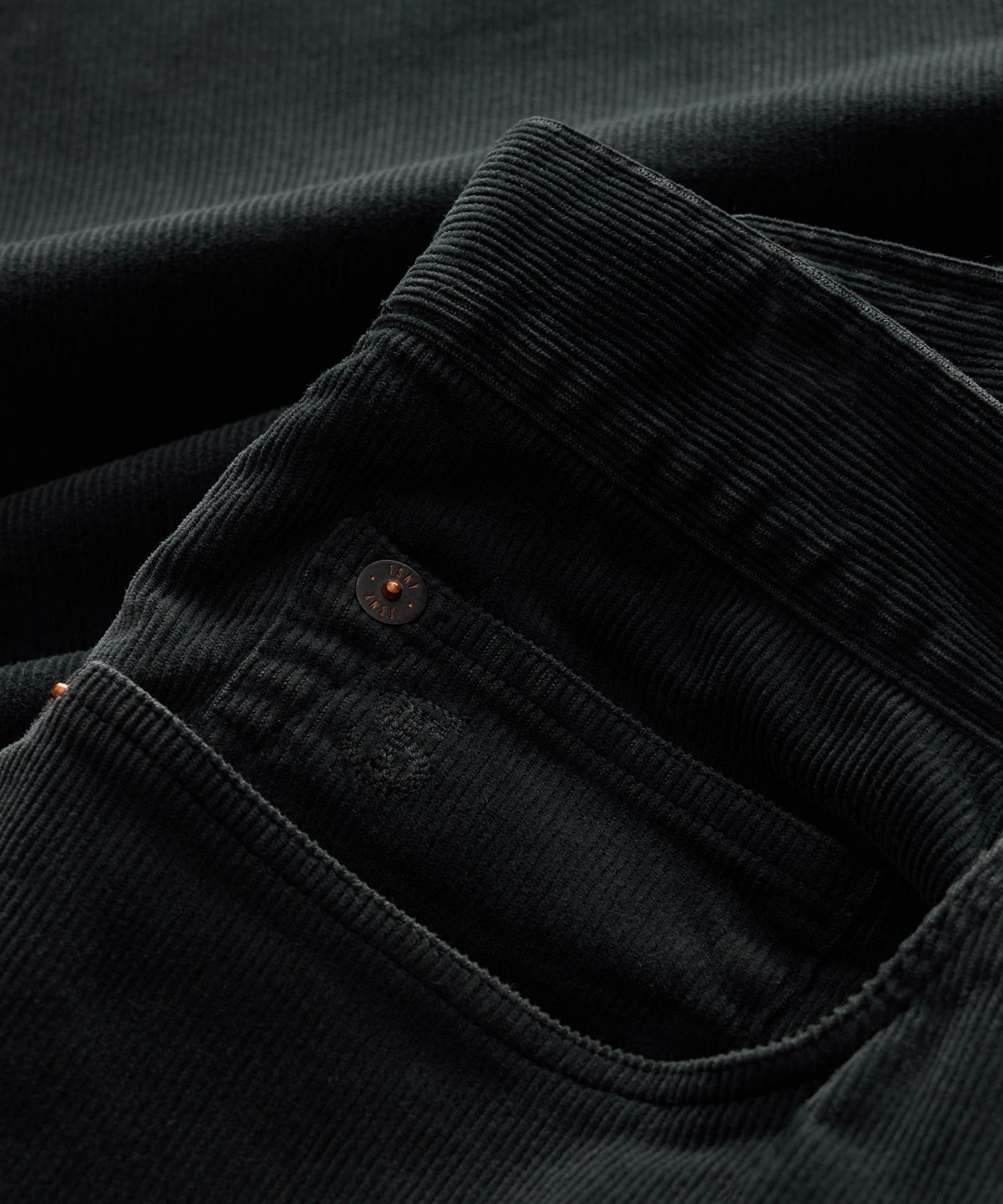 Todd Snyder Straight 5-Pocket Corduroy Pant in Black Black