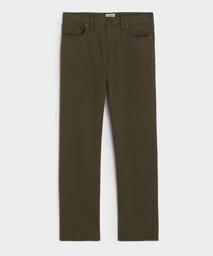 Todd Snyder Vintage Straight Garment-Dyed 5-Pocket Chino in Olive Vine Olive Vine
