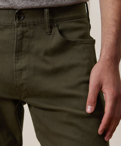 Todd Snyder Vintage Straight Garment-Dyed 5-Pocket Chino in Olive Vine Olive Vine