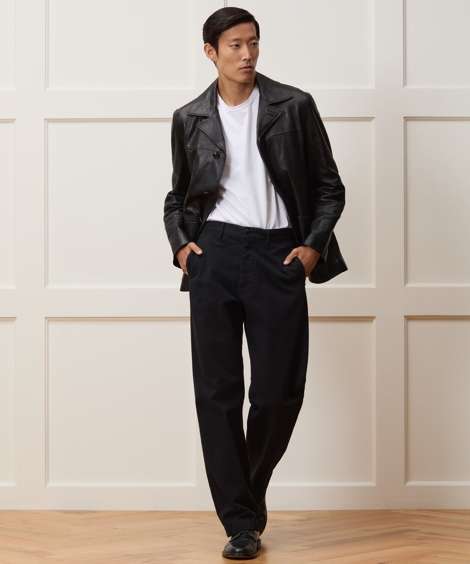 Todd Snyder Relaxed Fit Japanese Selvedge Chino in Black Black
