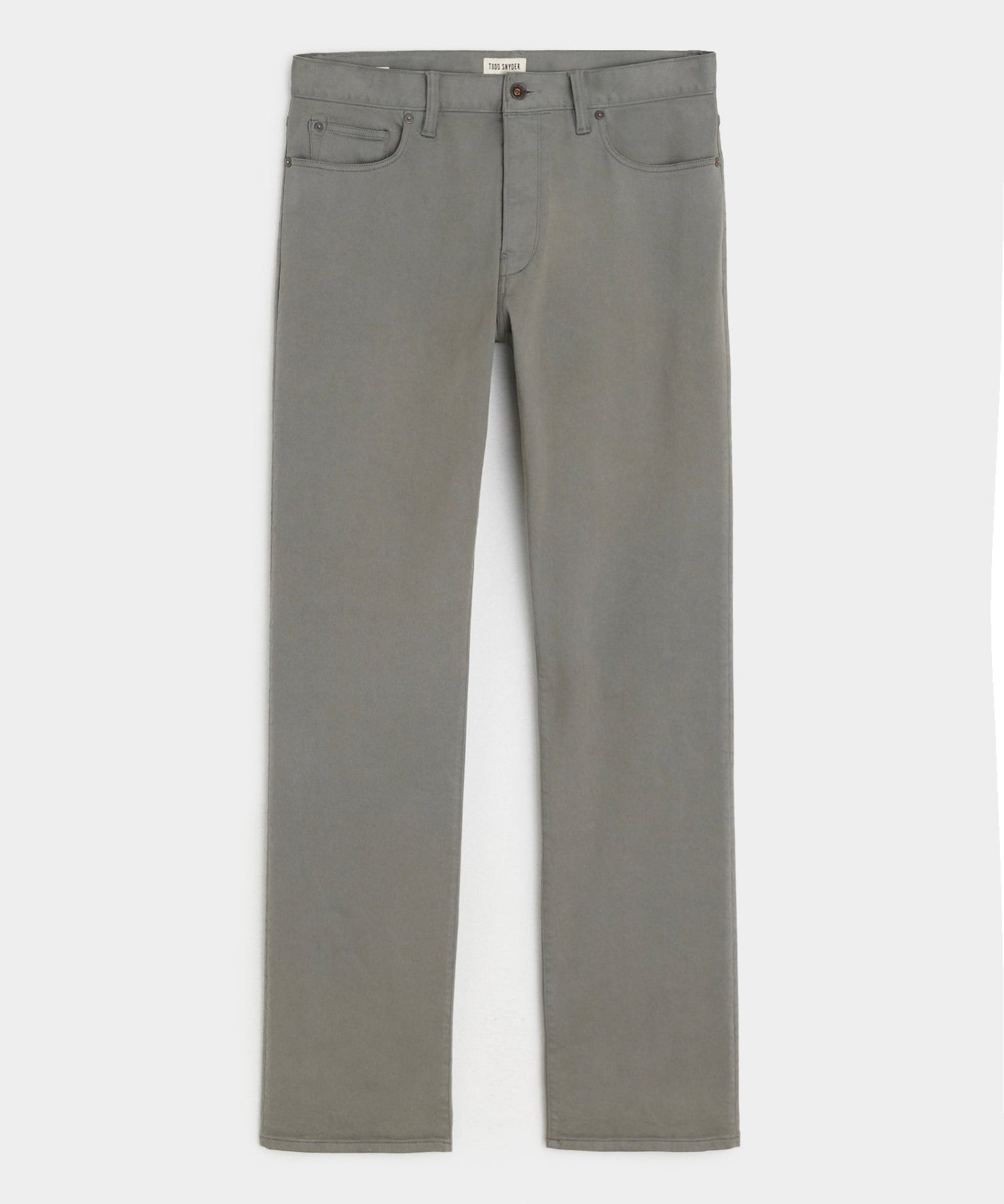 Todd Snyder Vintage Straight Fit 5-Pocket Chino in Grey Rocky Coast