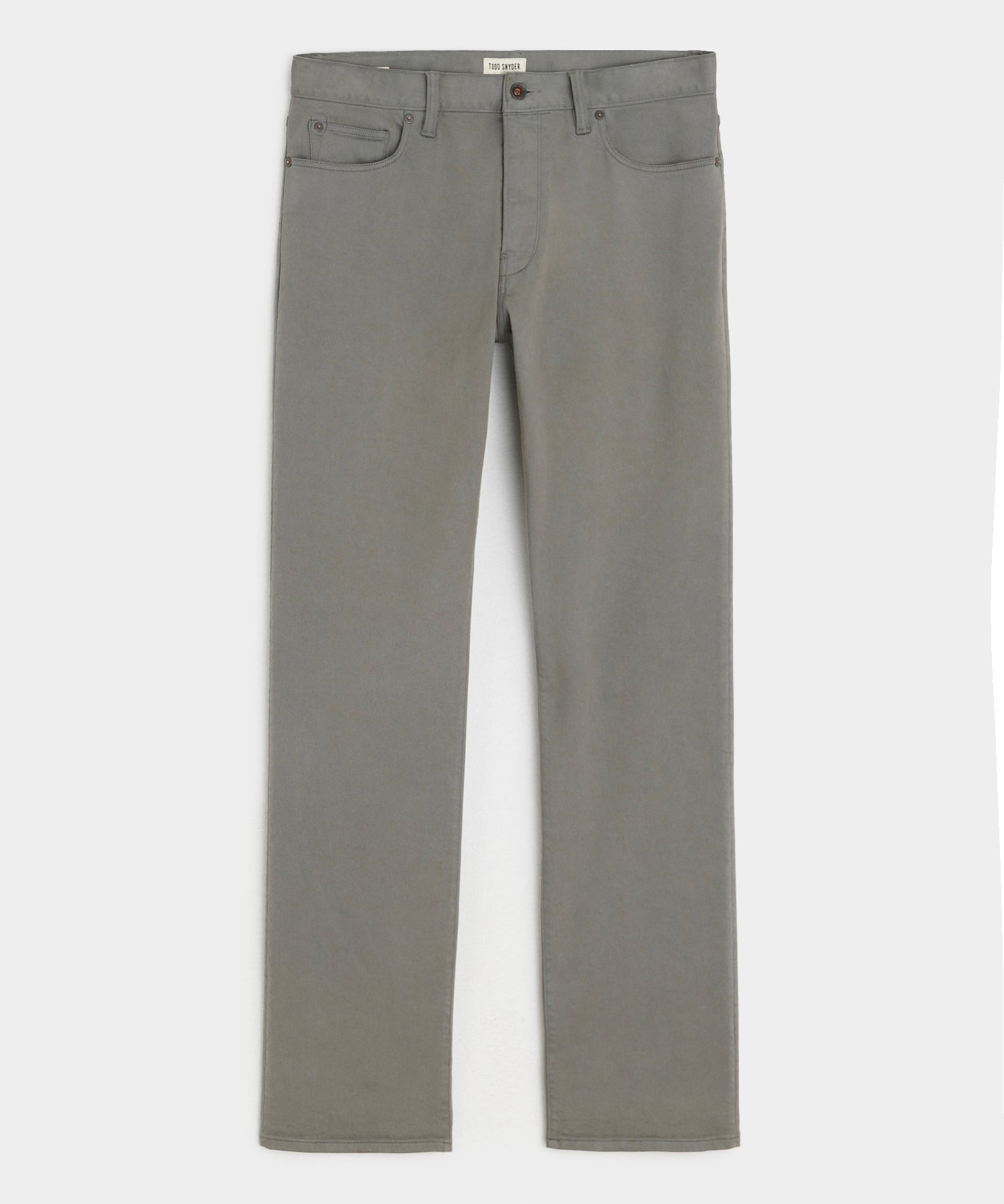 Todd Snyder Vintage Straight Fit 5-Pocket Chino in Grey Rocky Coast