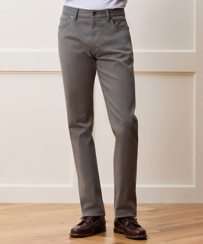 Todd Snyder Vintage Straight Fit 5-Pocket Chino in Grey Rocky Coast