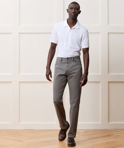Todd Snyder Vintage Straight Fit 5-Pocket Chino in Grey Rocky Coast
