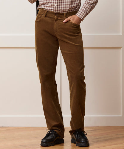 Todd Snyder Straight 5-Pocket Corduroy Pant in Dark Brown Dark Brown