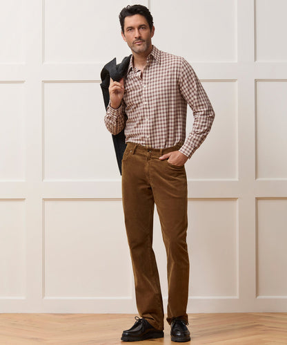 Todd Snyder Straight 5-Pocket Corduroy Pant in Dark Brown Dark Brown