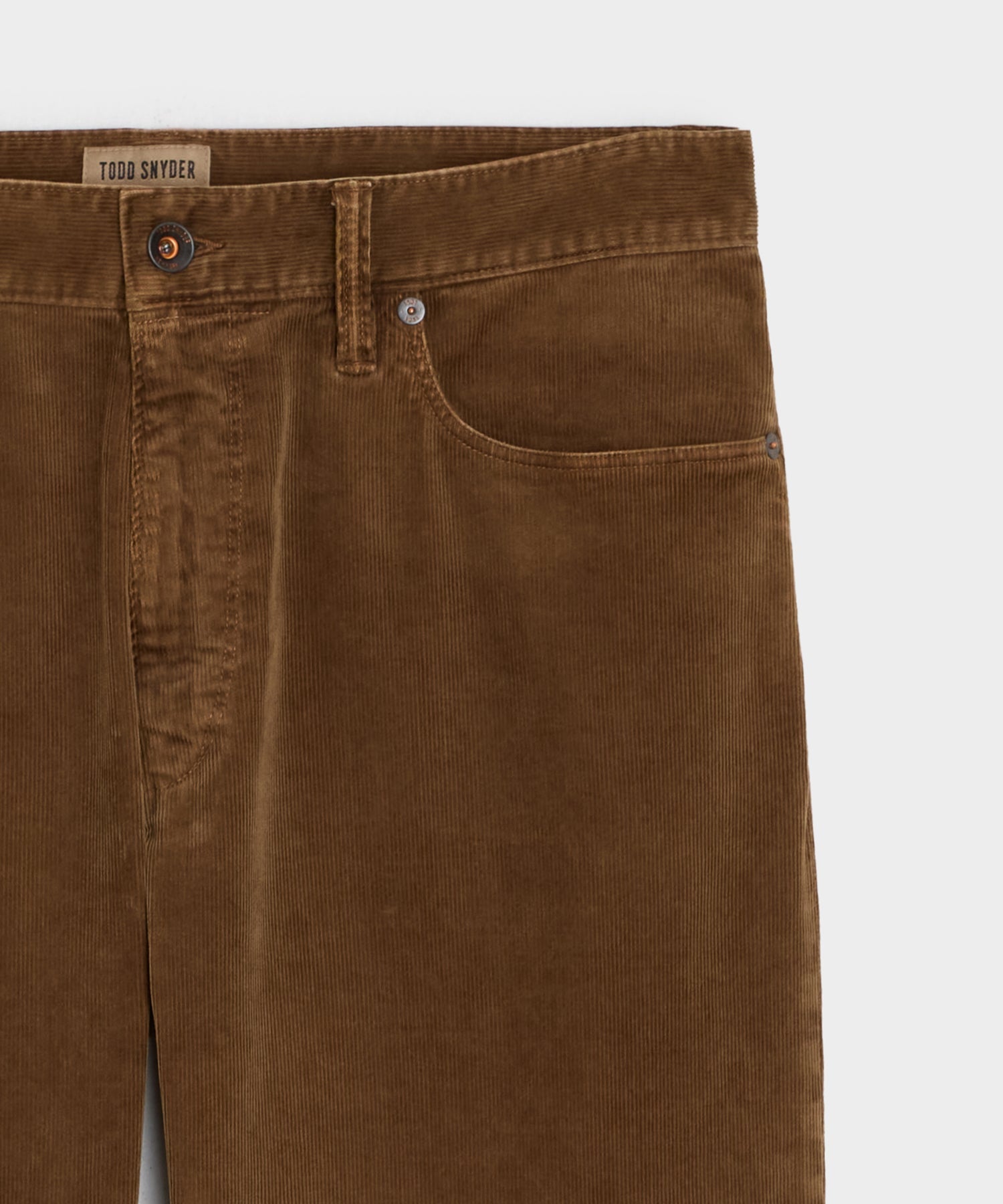 Todd Snyder Straight 5-Pocket Corduroy Pant in Dark Brown Dark Brown