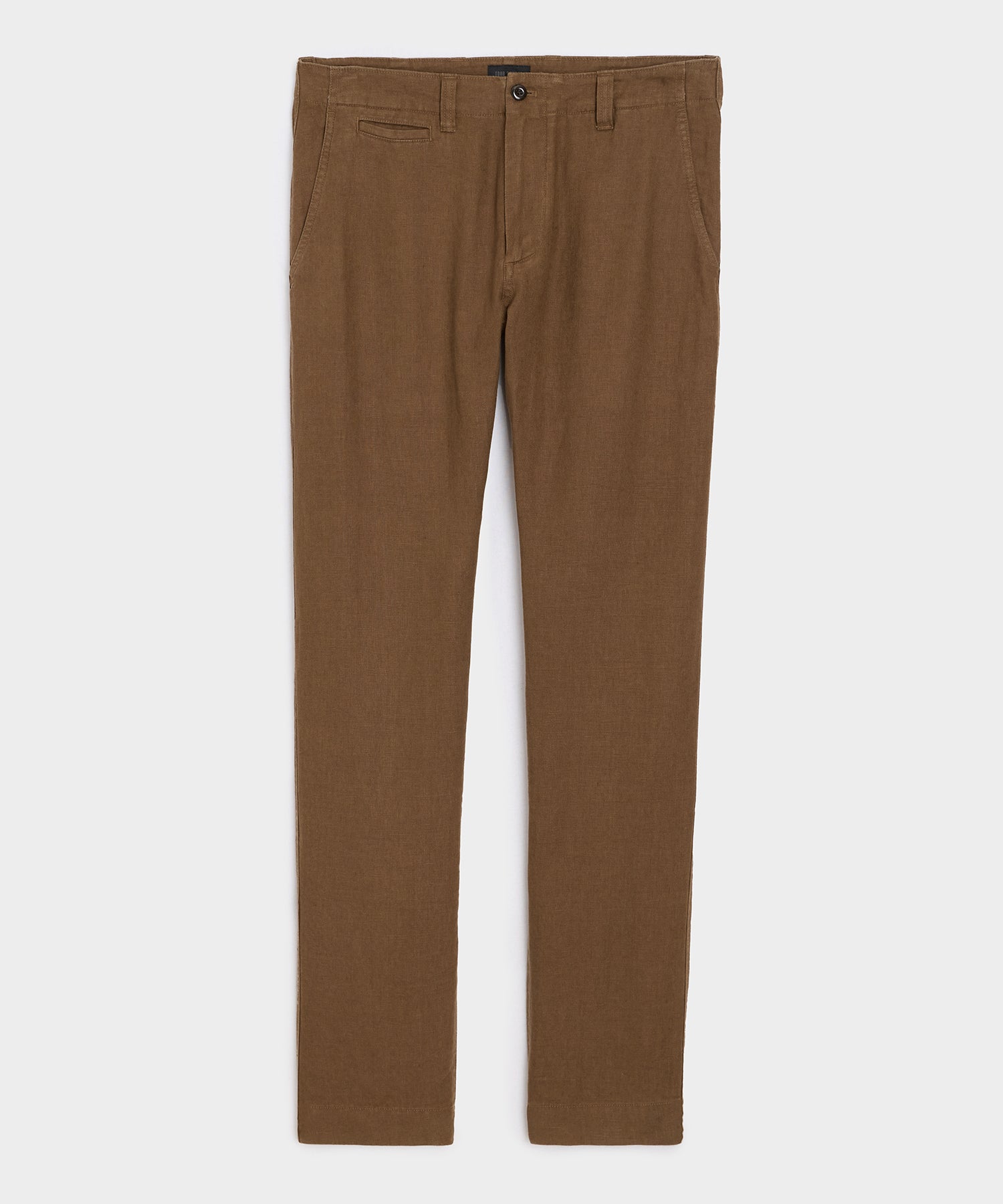 Todd Snyder Straight Fit Linen Favorite Pant in Cigar Cigar