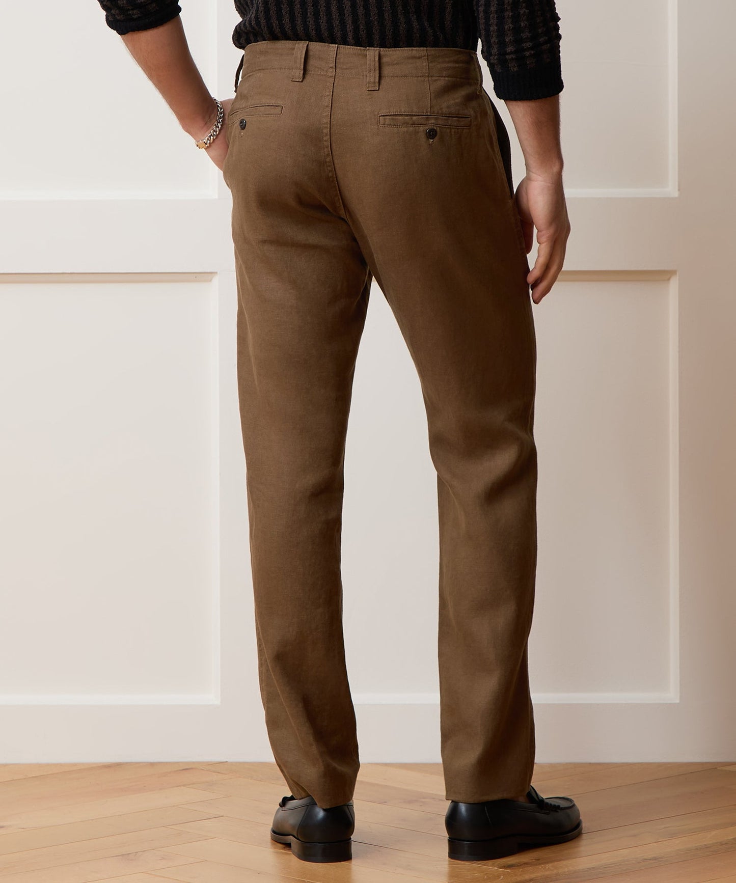 Todd Snyder Straight Fit Linen Favorite Pant in Cigar Cigar