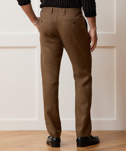 Todd Snyder Straight Fit Linen Favorite Pant in Cigar Cigar