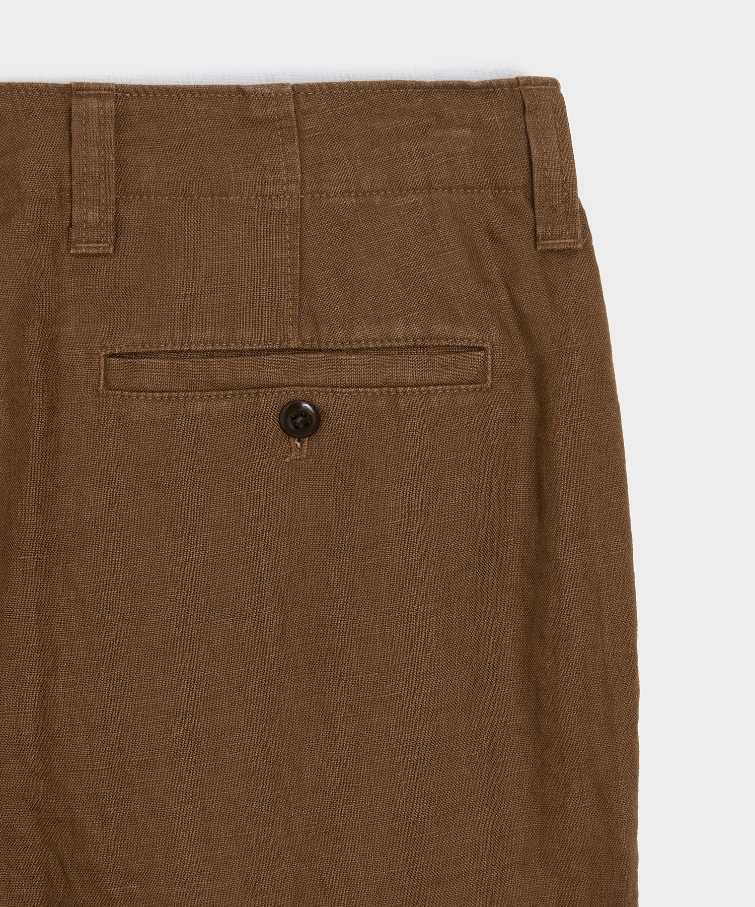 Todd Snyder Straight Fit Linen Favorite Pant in Cigar Cigar