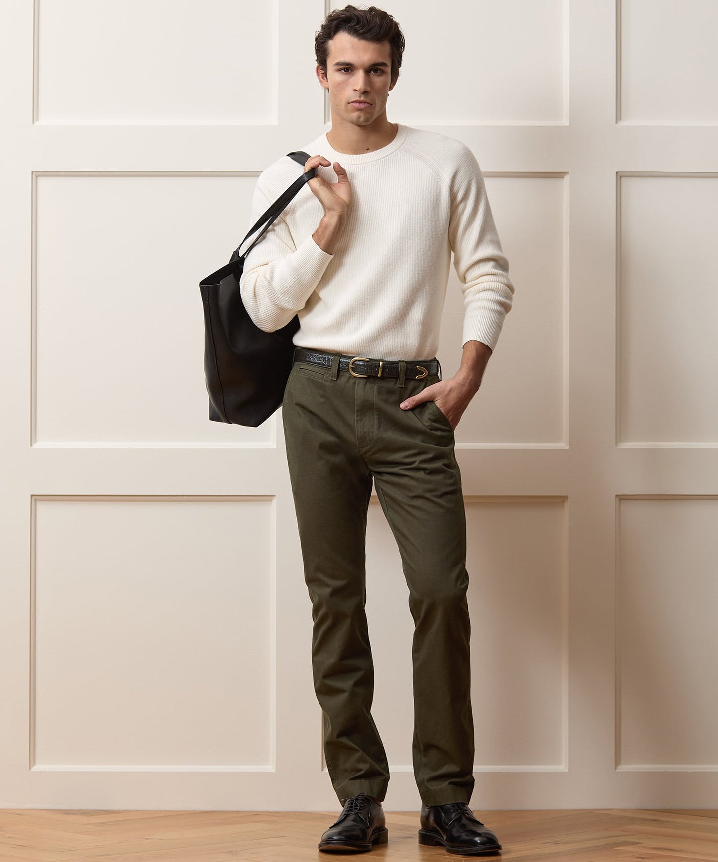 Todd Snyder Straight Fit Favorite Chino in Snyder Olive Snyder Olive