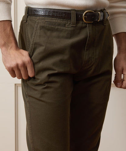 Todd Snyder Straight Fit Favorite Chino in Snyder Olive Snyder Olive