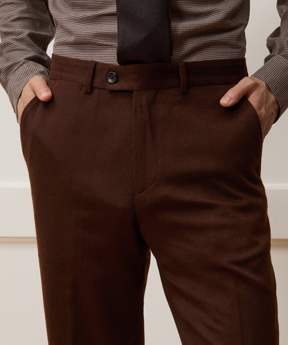 Todd Snyder Italian Cashmere Sutton Trouser in Chocolate Chocolate