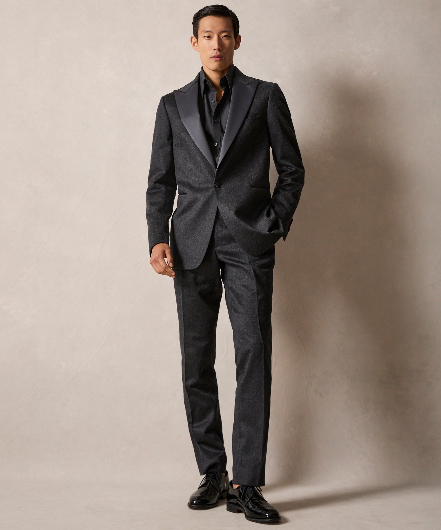 Todd Snyder Slim Italian Cashmere Tuxedo Trouser Grey