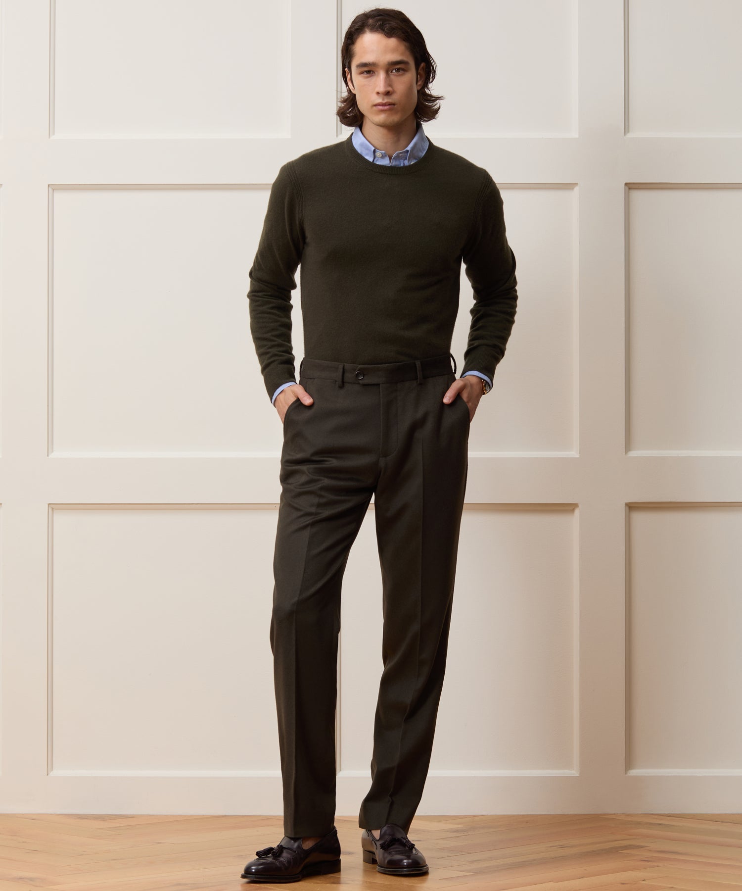 Todd Snyder Italian Cashmere Sutton Trouser Snyder Olive