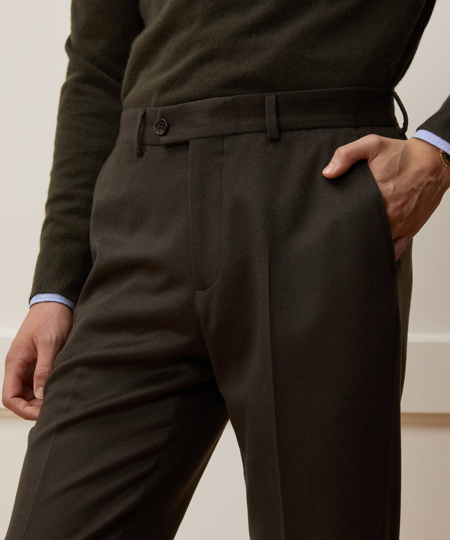 Todd Snyder Italian Cashmere Sutton Trouser Snyder Olive