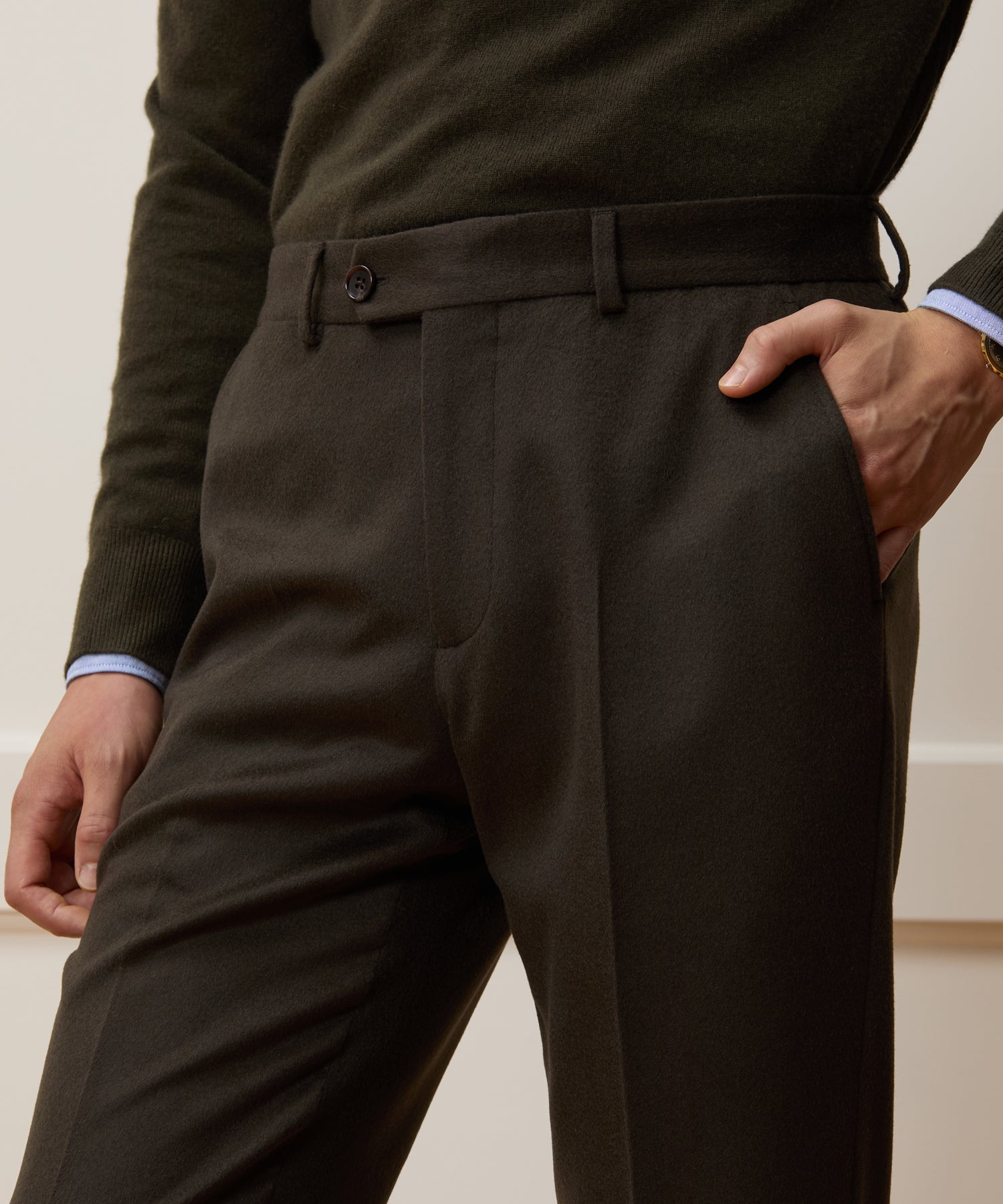 Todd Snyder Italian Cashmere Sutton Trouser Snyder Olive