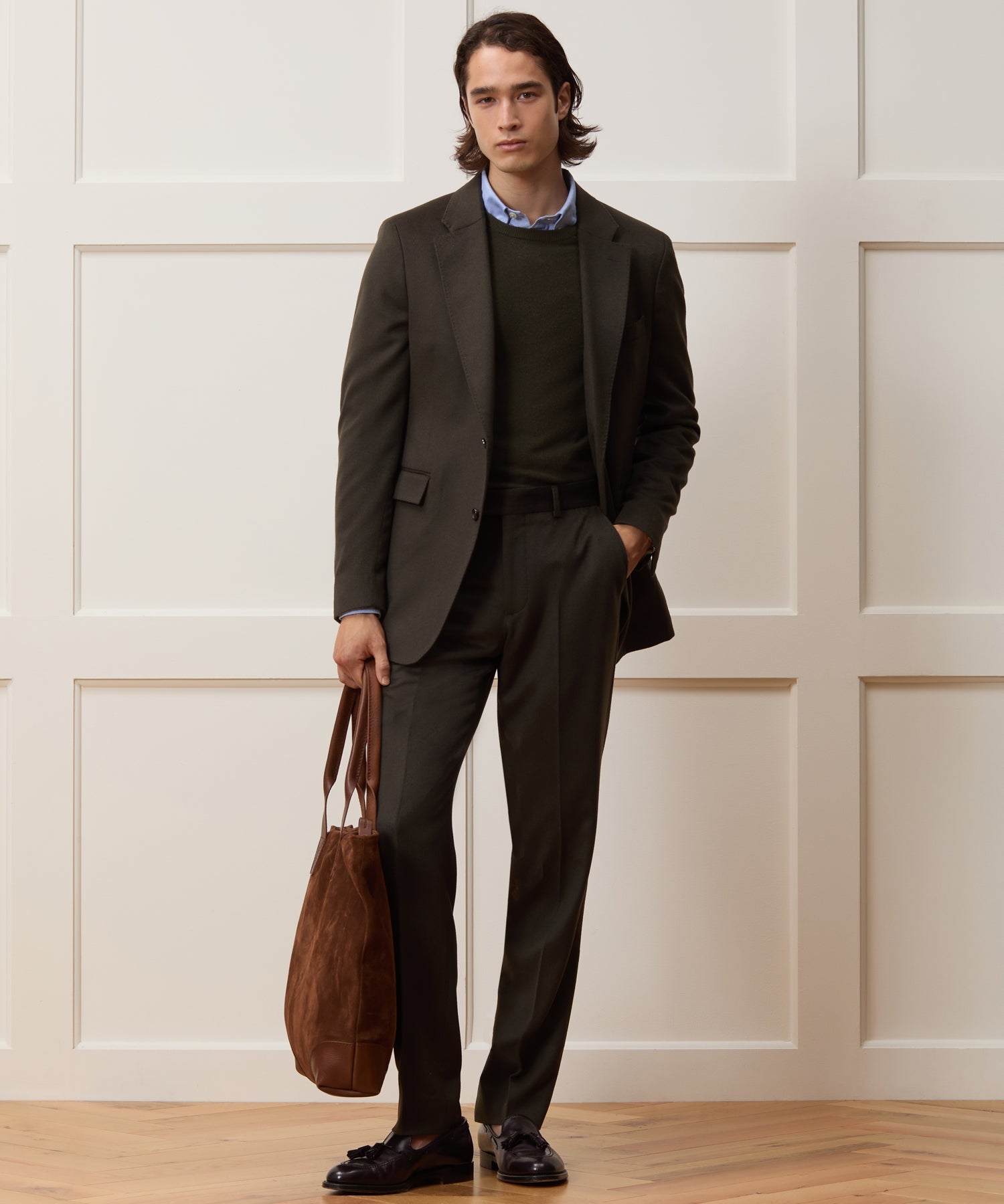Todd Snyder Italian Cashmere Sutton Trouser Snyder Olive