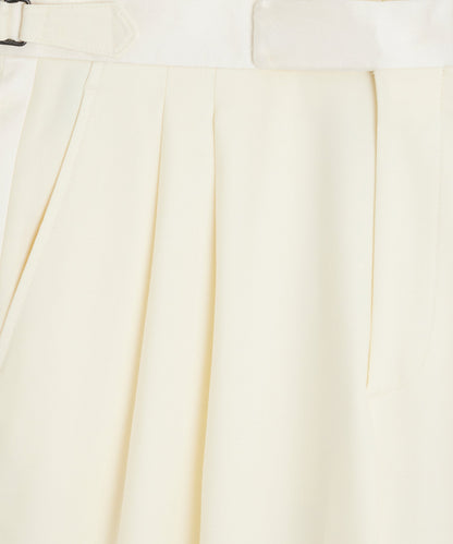 Todd Snyder Italian Wool Relaxed Tuxedo Trouser in Ivory Ivory