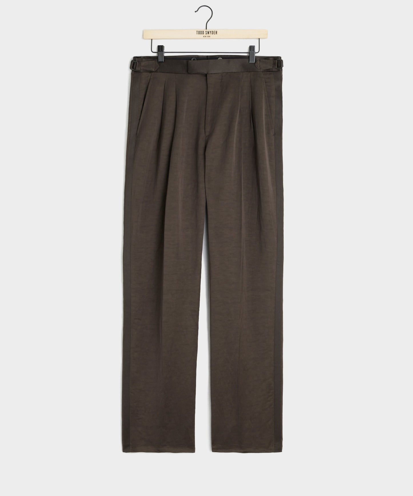 Todd Snyder Italian Relaxed Tuxedo Trouser in Brown Brown