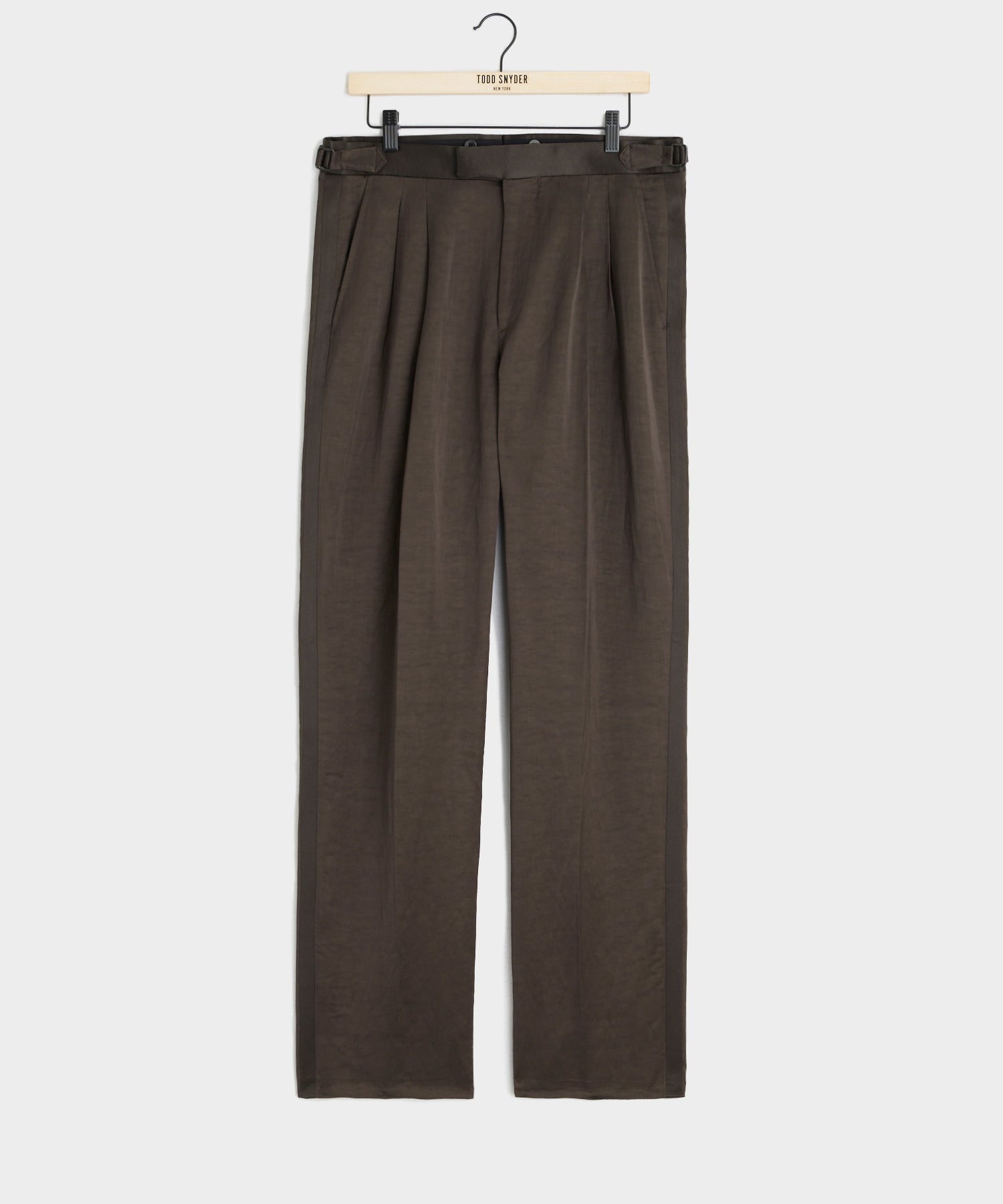 Todd Snyder Italian Relaxed Tuxedo Trouser in Brown Brown