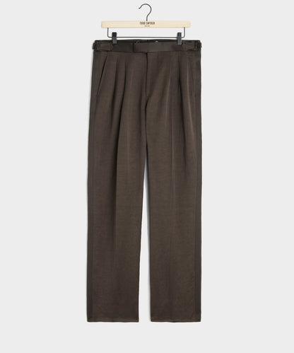 Todd Snyder Italian Relaxed Tuxedo Trouser in Brown Brown
