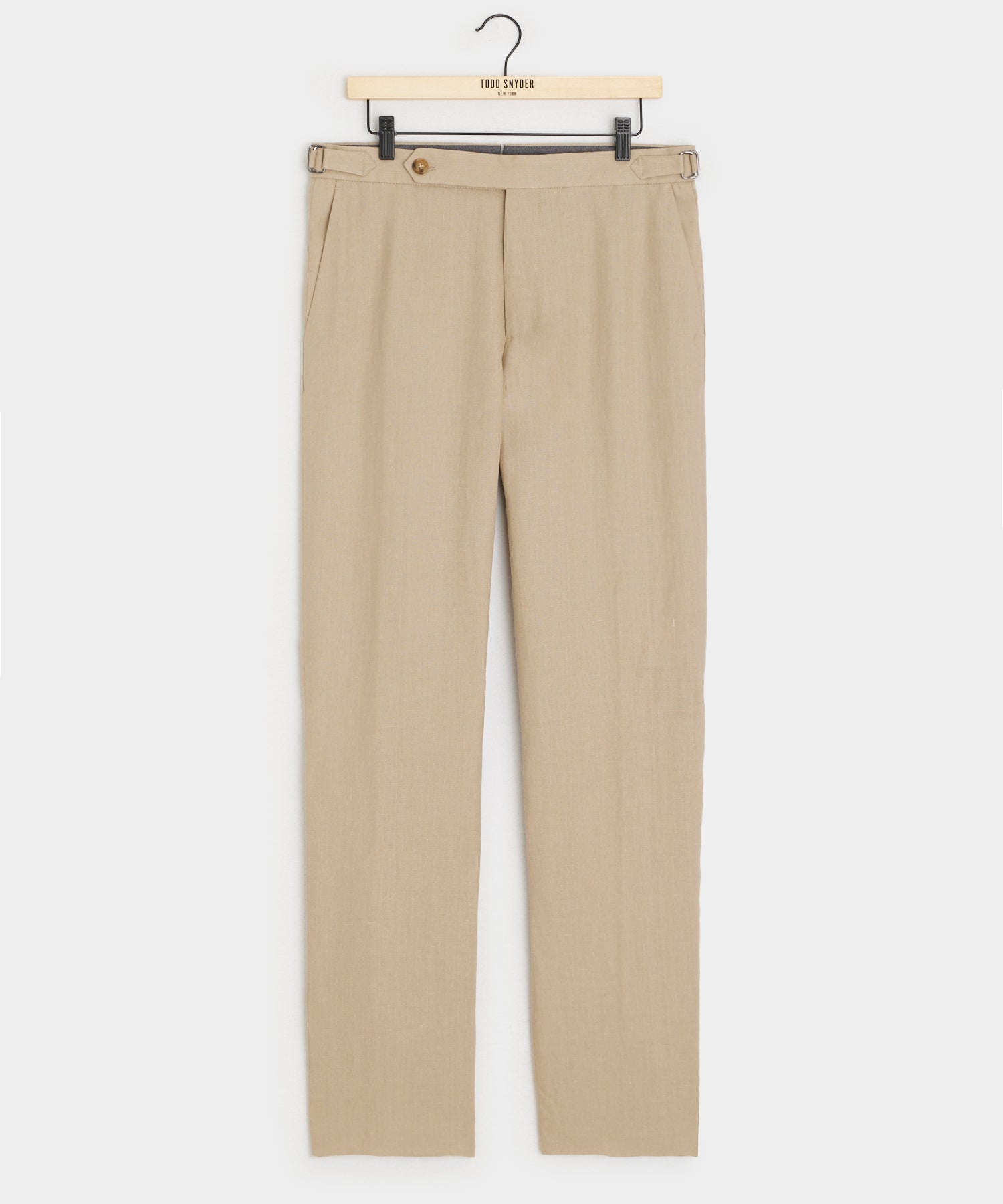 Todd Snyder Italian Linen Side Tab Trouser in Beige Beige