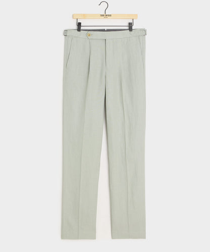Todd Snyder Irish Linen Side Tab Trouser in Dove Grey Dove Grey