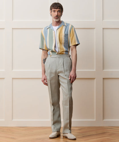 Todd Snyder Irish Linen Side Tab Trouser in Dove Grey Dove Grey