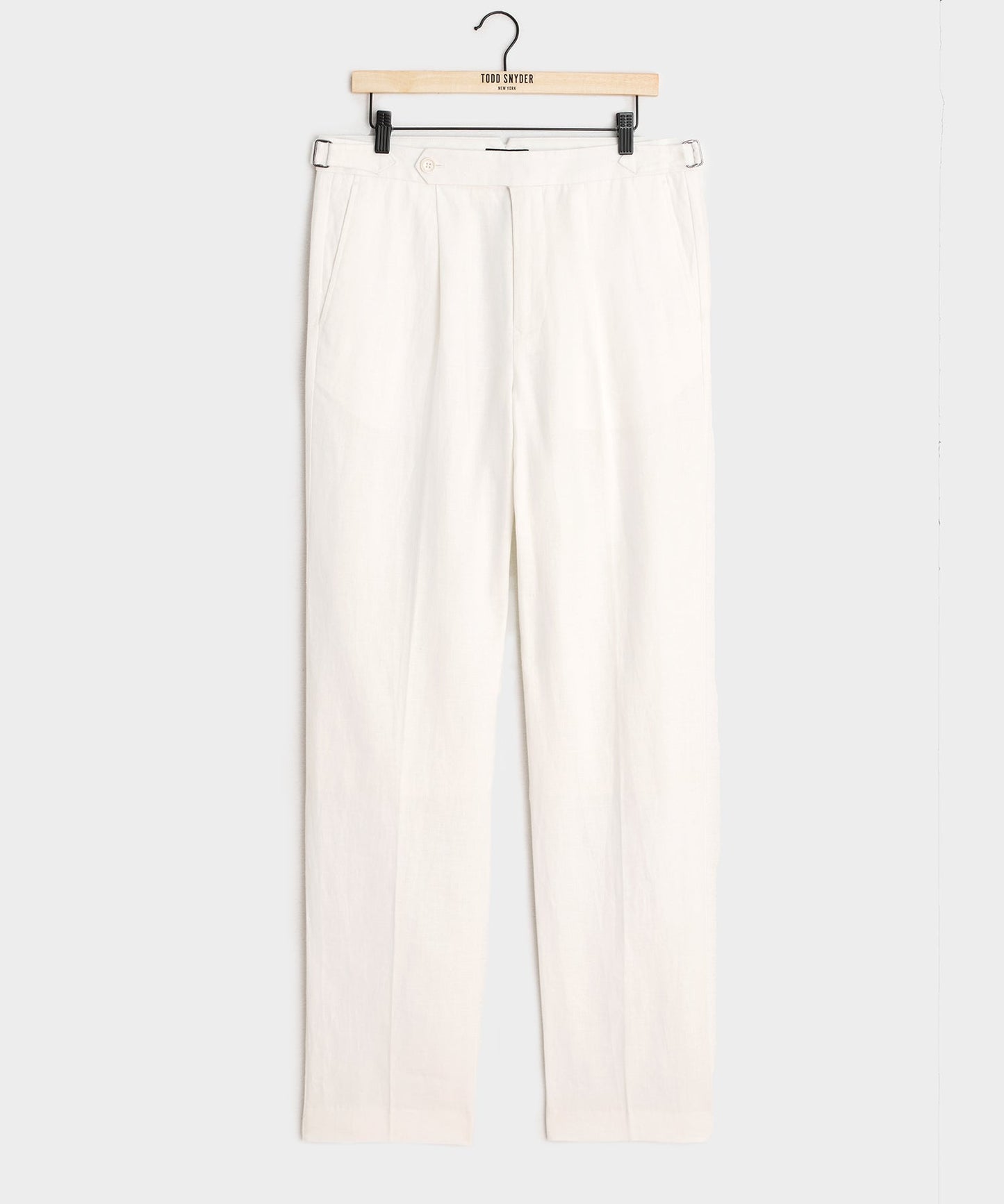 Todd Snyder Irish Linen Side Tab Trouser in White White