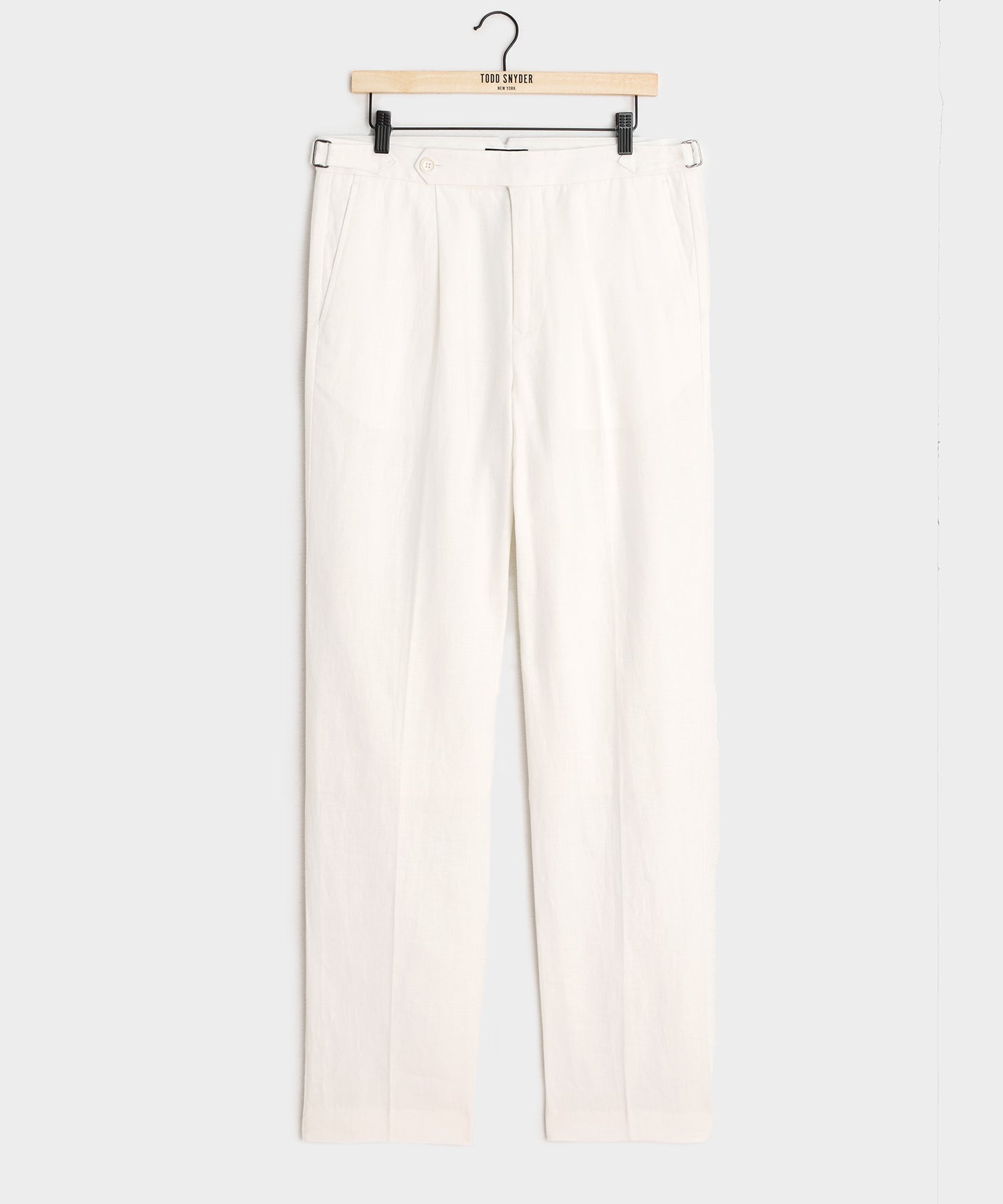 Todd Snyder Irish Linen Side Tab Trouser in White White