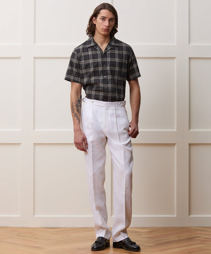 Todd Snyder Irish Linen Side Tab Trouser in White White