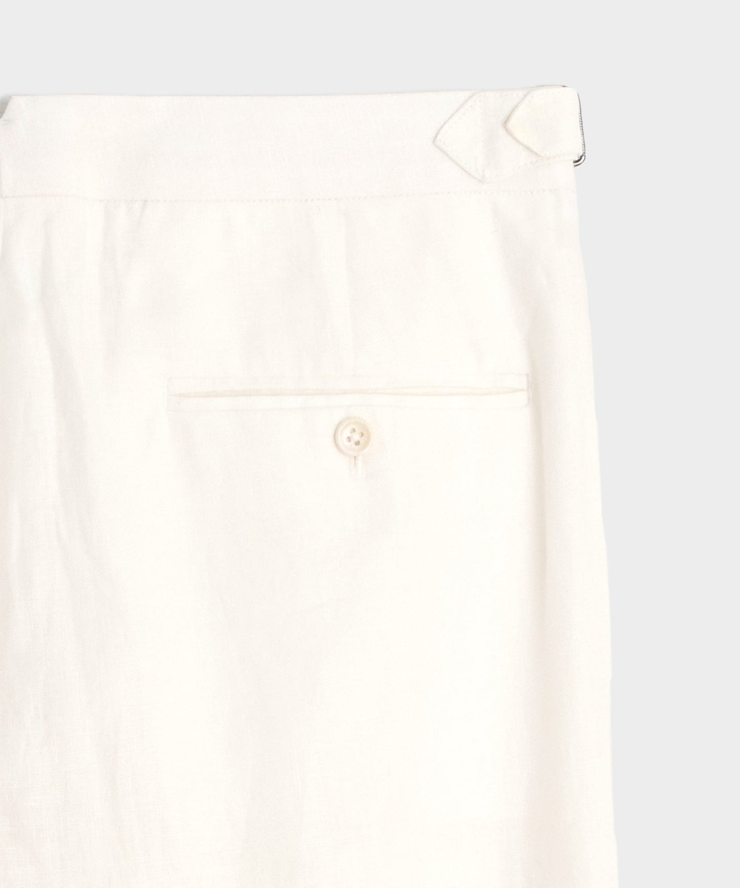 Todd Snyder Irish Linen Side Tab Trouser in White White