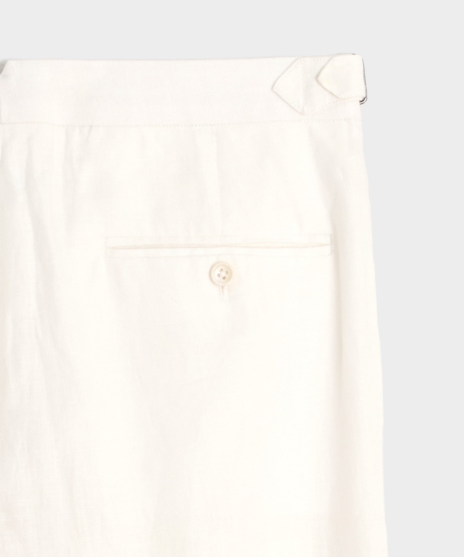 Todd Snyder Irish Linen Side Tab Trouser in White White