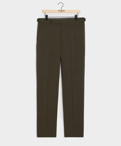 Todd Snyder Gabardine Side Tab Trouser in Snyder Olive Snyder Olive