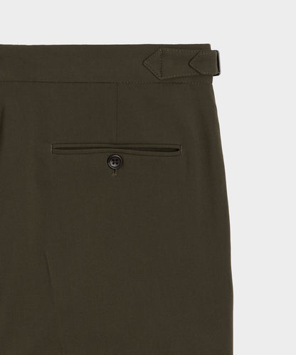 Todd Snyder Gabardine Side Tab Trouser in Snyder Olive Snyder Olive