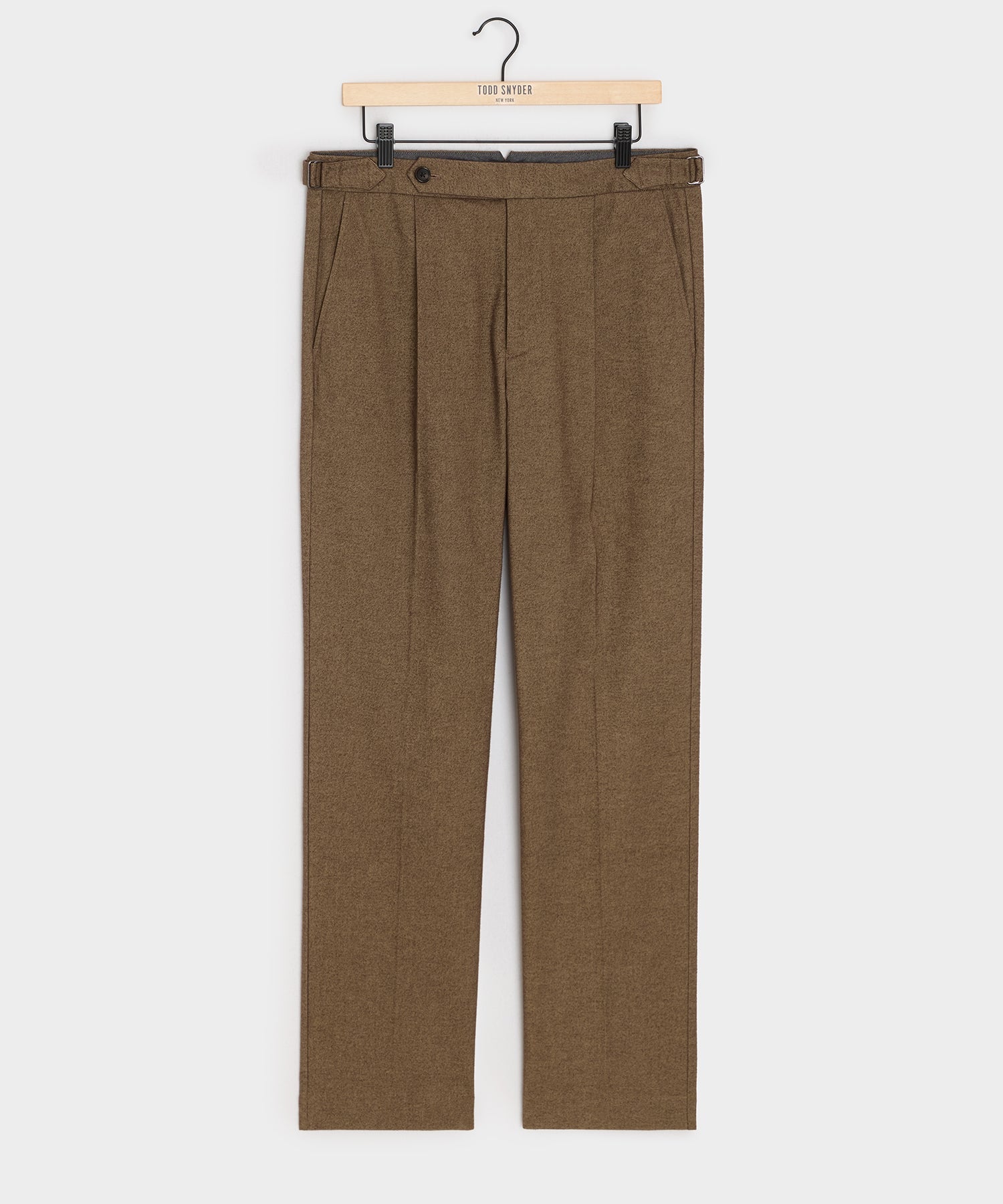 Todd Snyder Italian Heathered Cotton Side Tab Trouser in Sand Sand