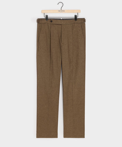 Todd Snyder Italian Heathered Cotton Side Tab Trouser in Sand Sand
