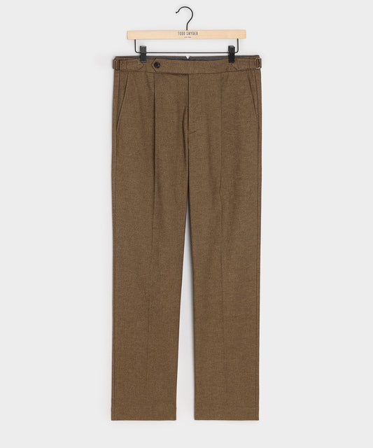 Todd Snyder Italian Heathered Cotton Side Tab Trouser in Sand Sand